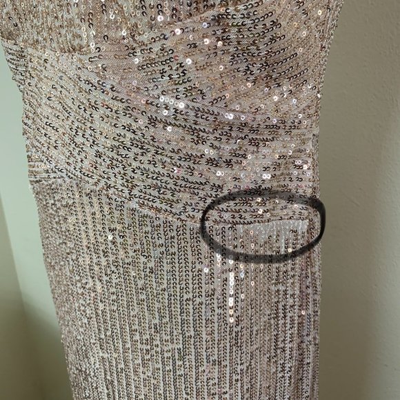 Ever Pretty Sequin Sleeveless Evening Long Festive Formal Gown Size 10 Gold - Picture 9 of 10